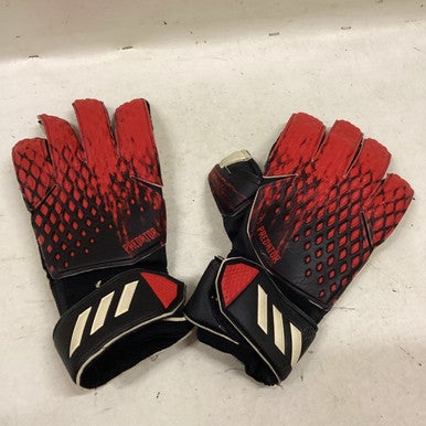 Used Adidas PREDATOR Soccer Goalie Gloves Red 9 11725-S000490210