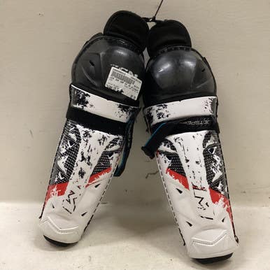 Used CCM JDP CAP SZ JR Junior Shin Guards Black 10" 11725-S000490233