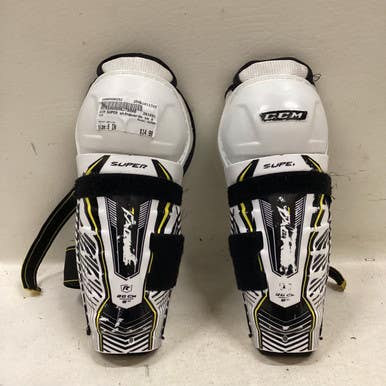 Used CCM SUPER Junior Shin Guards White 8" 11725-S000490252