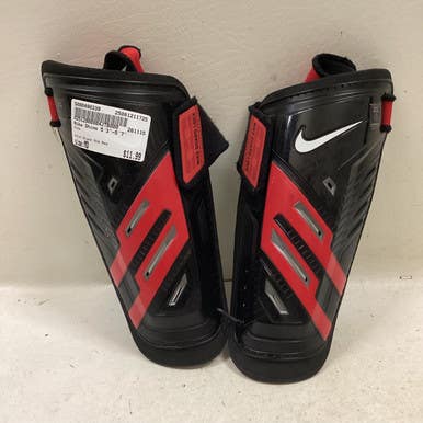 Used Nike Soccer Shin Guards Adult Black And Red MD 11725-S000490339