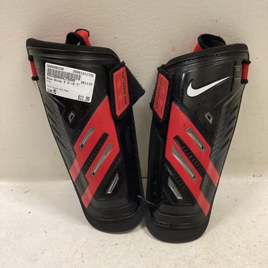 Used Nike Soccer Shin Guards Adult Black And Red MD 11725-S000490339