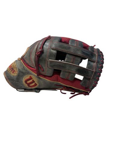 Used Wilson A2K MB50 BB/SB Glove RH Throw Red And Navy Blue 12 1/2" 11835-S000197714