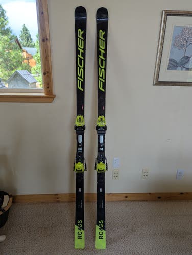 Men's Fischer RC4 WC GS 193 Racing Skis With Bindings