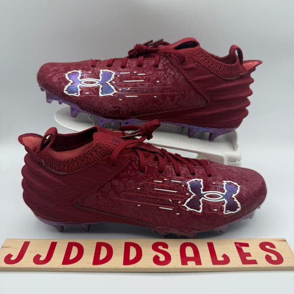 Under Armour Blur 2 MC Suede Red Football Cleats 3027978-602 Men’s Size 14 Under Armour Blur 2 MC Suede Red Football Cleats 3027978-602  main image 4