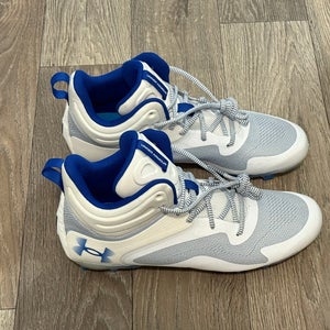 Under Armour Command MC Mid Lacrosse Cleats Blue/White 3025639-102 men’s Sz 10.5