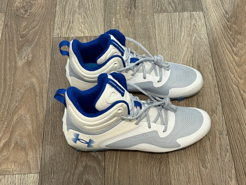 Under Armour Command MC Mid Lacrosse Cleats Blue/White 3025639-102 men’s Sz 10.5
