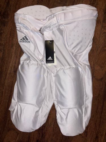 Adidas Football Integrated Pad Pants White Mens Size Large New