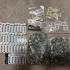 HUGE lot of Cooper Hockey Helmet Clips Screws Strap Snap Buckles Goalie Combo / Skater