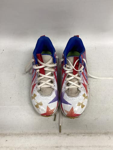 Used Under Armour BB BB/SB Cleats White/Red/Navy Junior 04 11851-S000036950