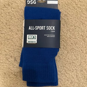Royal Blue Adult Unisex Large DSG Socks (New)