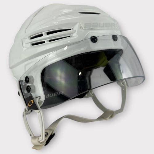 Pro Stock Used Medium Bauer Re-Akt 100 White Hockey Helmet