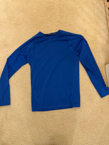 Large Men's DSG Royal blue long sleeve performance  Shirt (Used)