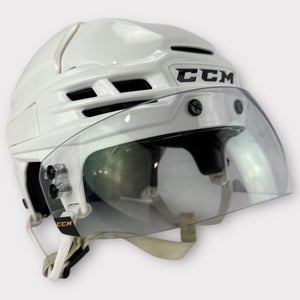 Pro Stock Used Large White CCM Super Tacks Helmet