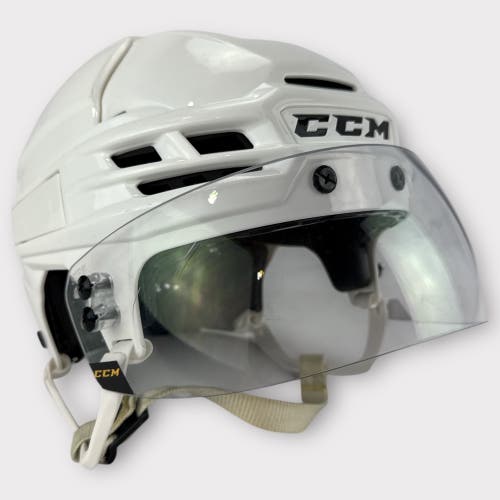 Pro Stock Used Large White CCM Super Tacks Helmet