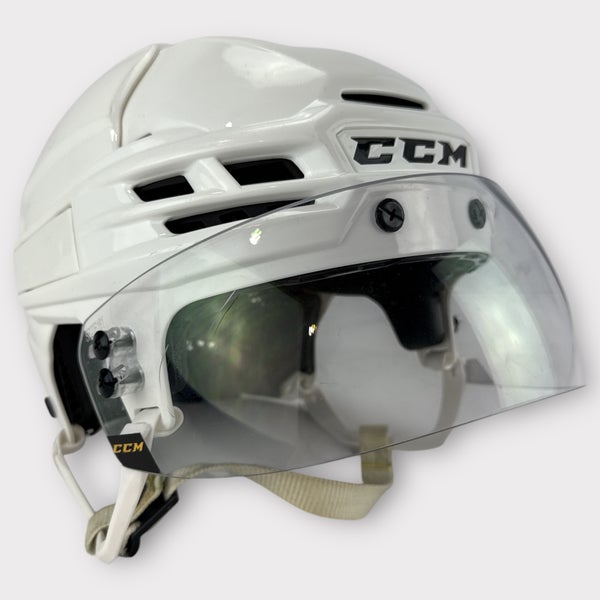 Pro Stock Used Large White CCM Super Tacks Helmet