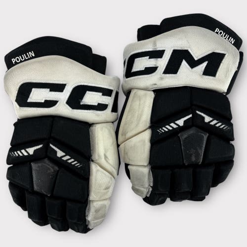 Pro Stock Used 14" CCM HGTK Tacks Wilkes-Barre/Scranton Pittsburgh Penguins Hockey Gloves
