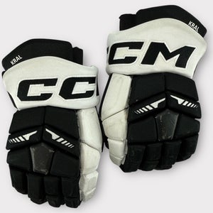 Pro Stock Used 14" CCM HGTKPP Tacks Wilkes-Barre/Scranton Pittsburgh Penguins Hockey Gloves