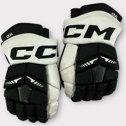 Pro Stock Used 14" CCM HGTKPP Tacks Wilkes-Barre/Scranton Pittsburgh Penguins Hockey Gloves