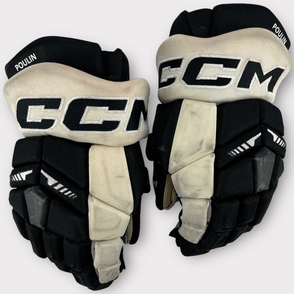 Pro Stock Used 14" CCM HGTKXP Tacks Wilkes-Barre/Scranton Pittsburgh Penguins Hockey Gloves