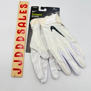 Nike Superbad 4.5 Football Gloves White NFL PGF873-102 Men's Sz XXL New
