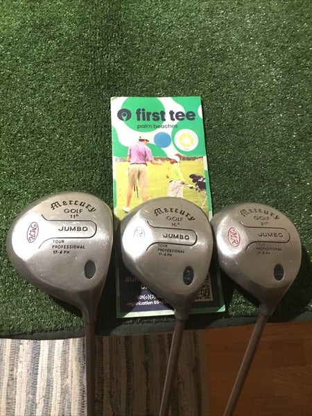 Mercury Golf Ladies Jumbo Woods Set (D, 3W, 5W)Fiber X Graphite & Training Grips