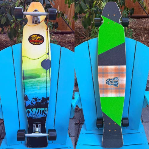 Vintage Gravity 42" Mini Carve Custom Complete Longboard Skateboard-Refurbished