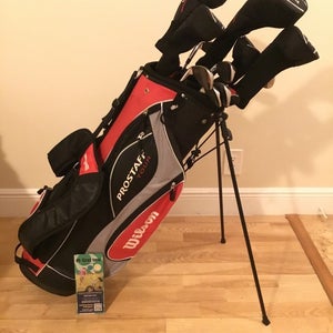 Wilson ProStaff Tour Full Set (D,3W,5W,3H,4H, 5-PW-SW, Putter) Mens & Stand Bag