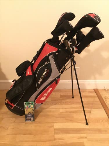 Wilson ProStaff Tour Full Set (D,3W,5W,3H,4H, 5-PW-SW, Putter) Mens & Stand Bag