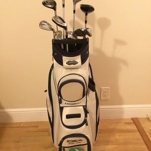 Adams Ladies Idea A12 OS Full Set (D, 3W, 5W, 7W, 6H, 7-PW-SW) & Cart Bag (READ)