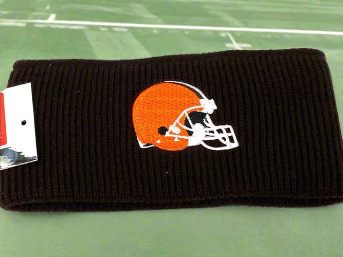 Cleveland Browns Vintage Late '90s NFL Brown Logo NOS Headband (New)