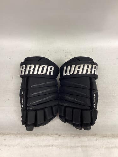 Used Warrior ALPHA QX4 Junior Gloves Black 10" 11851-S000036931