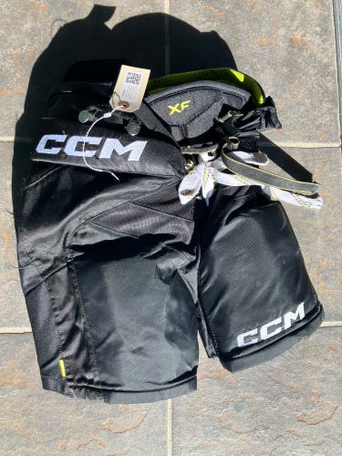 Black Junior Small CCM Tacks Pro Hockey Pants (Used)