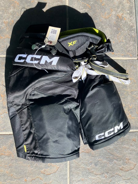 Black Junior Small CCM Tacks Pro Hockey Pants (Used)