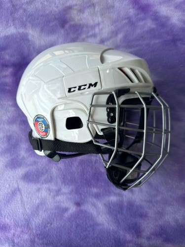 White Small CCM 50 Helmet (Used)