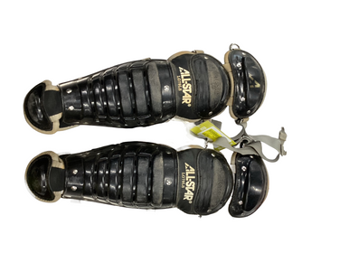 Used All Star ALL STAR LG79LS Catchers Leg Guards Black Youth 11613-S000166743