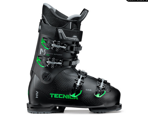 NEW TECNICA Men's Mach Sport HV 80 GW Black Ski Boot Ski Boots Mens 28 mondo = US 10