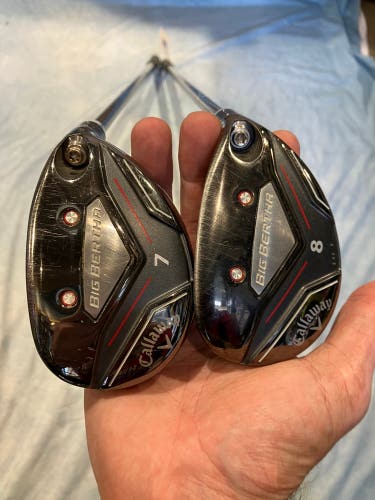 Men's Callaway Big Bertha Fairway Wood Right Handed Stiff Flex 7+8 Wood Set (Used)