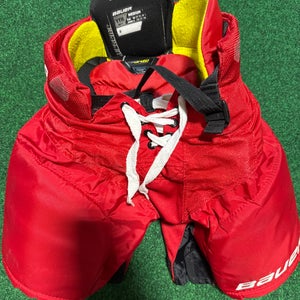 Red Bauer Supreme Ultrasonic Hockey Pants (Used) | Youth Medium
