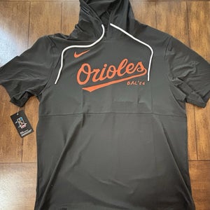 Baltimore Orioles— Dri Fit Short Sleeved Hoodie — Size XL
