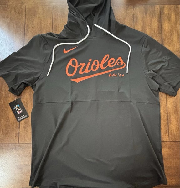 Baltimore Orioles— Dri Fit Short Sleeved Hoodie — Size XL