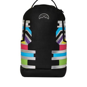 Sprayground Side Shifter Backpack PVC Trim Faux Leather Travel Laptop Bag DSB110