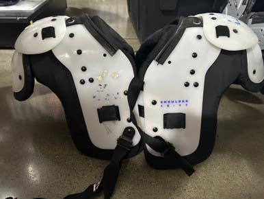 Used YOUTH XL SHOULDER PADS FB Shoulder Pads White XL 11605-S000204934