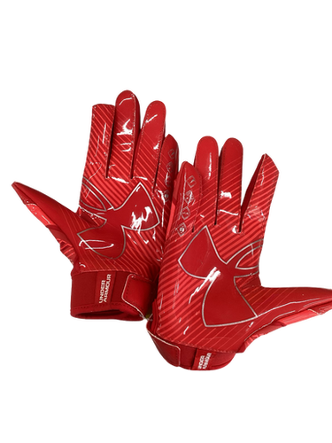 Used Under Armour F9 NITRO FB Gloves Red Youth 11613-S000163980