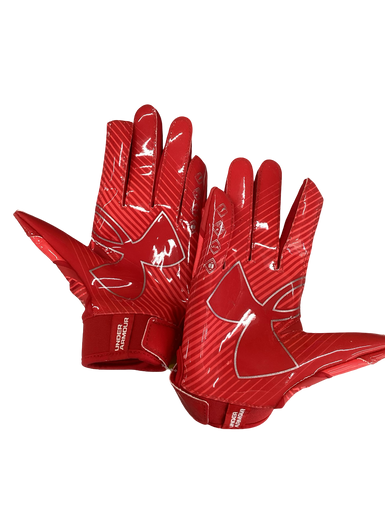 Used Under Armour F9 NITRO FB Gloves Red Youth 11613-S000163980