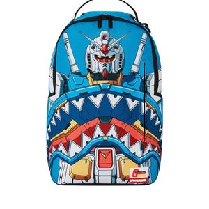 Sprayground Gundam Shark Dlxsr Backpack Multi Graphic Print Laptop Bag DSB106