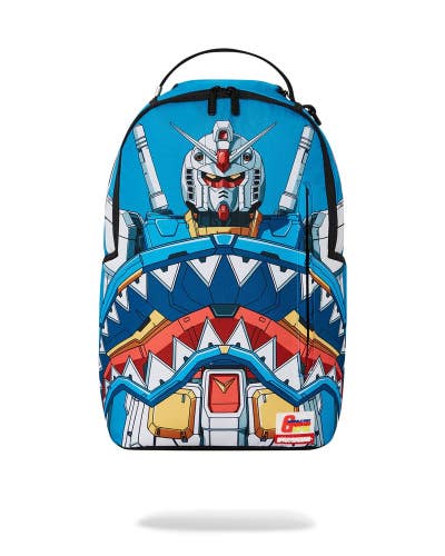 Sprayground Gundam Shark Dlxsr Backpack Multi Graphic Print Laptop Bag DSB106