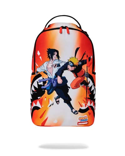 Sprayground Naruto vs Sasuke Shatter Dlxsr Backpack Graphic Laptop Bag DSB104