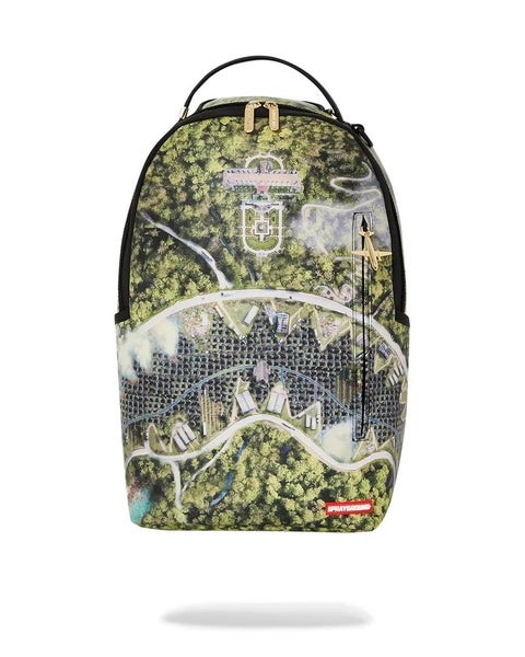 Sprayground Harvest Season Dlxsr Backpack Unisex Gold Zippers Laptop Bag DSB96