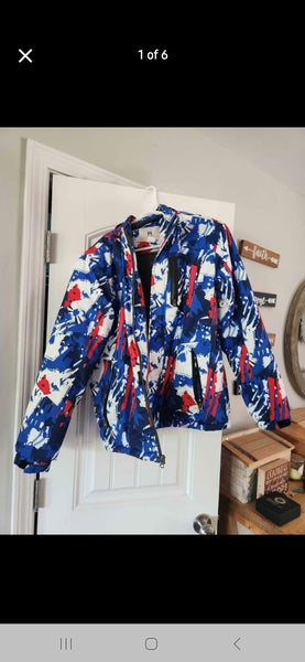 Red white and blue graffiti Unisex Youth XL Jacket (Used)