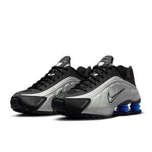 Nike Shox R4 AR3565-006 Womens US 3 Metallic Silver Black Running Shoes aaNKE323